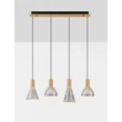 Pendul NovaLuce VOI metal, sticla, auriu, fumuriu, LED, 32W, 960lm, 3000K - NL-9236307
