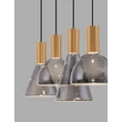 Pendul NovaLuce VOI metal, sticla, auriu, fumuriu, LED, 32W, 960lm, 3000K - NL-9236307