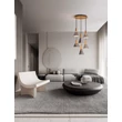 Pendul NovaLuce VOI metal, sticla, auriu, fumuriu, LED, 48W, 1440lm, 3000K - NL-9236308