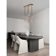 Pendul NovaLuce VOI metal, sticla, auriu, fumuriu, LED, 56W, 1680lm, 3000K - NL-9236309