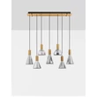 Pendul NovaLuce VOI metal, sticla, auriu, fumuriu, LED, 56W, 1680lm, 3000K - NL-9236309