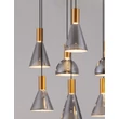 Pendul NovaLuce VOI metal, sticla, auriu, fumuriu, LED, 56W, 1680lm, 3000K - NL-9236309