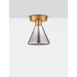 Plafoniera NovaLuce VOI metal, sticla, auriu, fumuriu, LED, 8W, 239lm, 3000K - NL-9236311