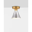 Plafoniera NovaLuce VOI metal, sticla, auriu, fumuriu, LED, 8W, 239lm, 3000K - NL-9236311