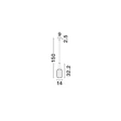 Pendul NovaLuce MAHO metal, sticla, alama, fumuriu, E27 - NL-9236313
