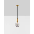 Pendul NovaLuce MAHO metal, sticla, alama, fumuriu, E27 - NL-9236313