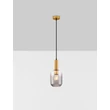 Pendul NovaLuce MAHO metal, sticla, alama, fumuriu, E27 - NL-9236313