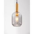 Pendul NovaLuce MAHO metal, sticla, alama, fumuriu, E27 - NL-9236313