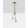 Pendul NovaLuce MAHO metal, sticla, alama, fumuriu, E27 - NL-9236314