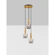 Pendul NovaLuce MAHO metal, sticla, alama, fumuriu, E27 - NL-9236314
