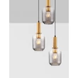 Pendul NovaLuce MAHO metal, sticla, alama, fumuriu, E27 - NL-9236314