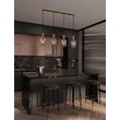 Pendul NovaLuce MAHO metal, sticla, alama, fumuriu, E27 - NL-9236315