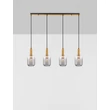 Pendul NovaLuce MAHO metal, sticla, alama, fumuriu, E27 - NL-9236315