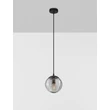 Pendul NovaLuce ABBACUS metal, sticla, negru, fumuriu, E27 - NL-9236316