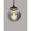 Pendul NovaLuce ABBACUS metal, sticla, negru, fumuriu, E27 - NL-9236316