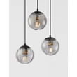 Pendul NovaLuce ABBACUS metal, sticla, negru, fumuriu, E27 - NL-9236317
