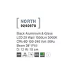 Decor exterior NovaLuce North metal, sticla, negru, LED, 3000K, 20W, 1500lm, IP65 - NL-9240678
