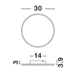 Aplica de perete NovaLuce NEVO metal, auriu, LED, 3000K, 20W, 1450lm - NL-9248150