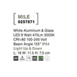 Aplica de perete exterioara NovaLuce Mile metal, sticla, alb, LED, 3000K, 9W, 475lm, IP54 - NL-9257871