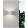 Aplica de perete exterioara NovaLuce Chez metal, sticla, alb, LED, 3000K, 6W, 274lm, IP54 - NL-9259361