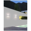 Aplica de perete exterioara NovaLuce Mile metal, sticla, alb, LED, 3000K, 2x5W, 550lm, IP54 - NL-9262111