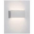 Aplica de perete exterioara NovaLuce Mile metal, sticla, alb, LED, 3000K, 2x5W, 550lm, IP54 - NL-9262111