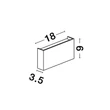 Aplica de perete exterioara NovaLuce Mile metal, sticla, alb, LED, 3000K, 2x5W, 550lm, IP54 - NL-9262111