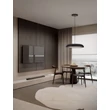Pendul NovaLuce FELICIA metal, acril, negru, LED, 44W, 3000K, 3051 Lm - NL-9268037
