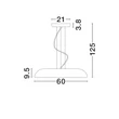 Pendul NovaLuce FELICIA metal, acril, negru, LED, 44W, 3000K, 3051 Lm - NL-9268037