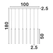 Pendul NovaLuce TRIMLE metal, auriu, LED, 3000K, 21W, 1581lm - NL-9287930