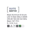Aplica de perete exterioara NovaLuce Suite metal, plastic, negru, LED, 3000K, 10W, 485lm, IP54 - NL-9297191