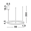 Pendul NovaLuce ELOWEN metal, maro, LED, 3000K, 106W, 4900lm - 9345651