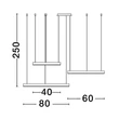 Pendul NovaLuce ELOWEN metal, negru, LED, 3000K, 181W, 8890lm - 9345652