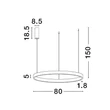 Pendul NovaLuce ELOWEN metal, alb, LED, 3000K, 77W, 3320lm - NL-9345663