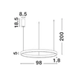 Pendul NovaLuce ELOWEN metal, alb, LED, 3000K, 106W, 4900lm - NL-9345667