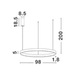 Pendul NovaLuce ELOWEN metal, auriu, LED, 3000K, 106W, 4900lm - NL-9345669