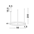 Pendul NovaLuce ELOWEN metal, argintiu, LED, 3000K, 106W, 4900lm - NL-9345670