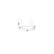 Pendul NovaLuce DUSSA metal, negru, LED, 52W, 3045lm, 3000K - NL-9345691