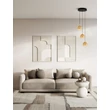 Pendul NovaLuce ORENDA metal, sticla, negru, sampanie, LED, 15W, 750lm, 3000K - NL-9416960