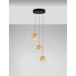 Pendul NovaLuce ORENDA metal, sticla, negru, sampanie, LED, 15W, 750lm, 3000K - NL-9416960