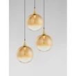 Pendul NovaLuce ORENDA metal, sticla, negru, sampanie, LED, 15W, 750lm, 3000K - NL-9416960