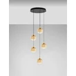 Pendul NovaLuce ORENDA metal, sticla, negru, sampanie, LED, 20W, 1250lm, 3000K - NL-9416962