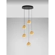 Pendul NovaLuce ORENDA metal, sticla, negru, sampanie, LED, 20W, 1250lm, 3000K - NL-9416962