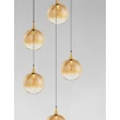 Pendul NovaLuce ORENDA metal, sticla, negru, sampanie, LED, 20W, 1250lm, 3000K - NL-9416962