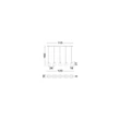 Pendul NovaLuce ORENDA metal, sticla, negru, sampanie, LED, 20W, 1250lm, 3000K - NL-9416964
