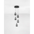 Pendul NovaLuce ALISH metal, sticla, negru, fumuriu, LED, 40W, 1650lm, 3000K - NL-9416969