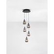 Pendul NovaLuce ALISH metal, sticla, negru, fumuriu, LED, 40W, 1650lm, 3000K - NL-9416969