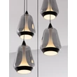 Pendul NovaLuce ALISH metal, sticla, negru, fumuriu, LED, 40W, 1650lm, 3000K - NL-9416969