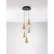 Pendul NovaLuce ALISH metal, sticla, negru, sampanie, LED, 40W, 2165lm, 3000K - NL-9416970