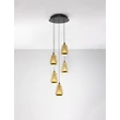 Pendul NovaLuce ALISH metal, sticla, negru, sampanie, LED, 40W, 2165lm, 3000K - NL-9416970